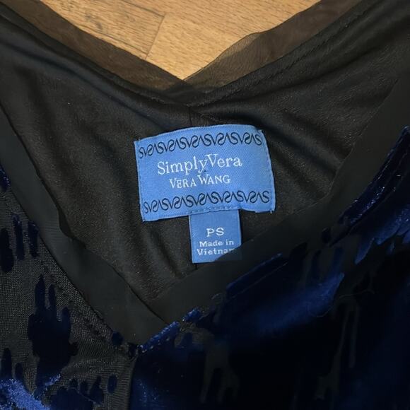 Simply Vera Wang | SP Burnout Velvet Vneck  Long Sleeve Dress Witchy Whimsigoth - Picture 5 of 6